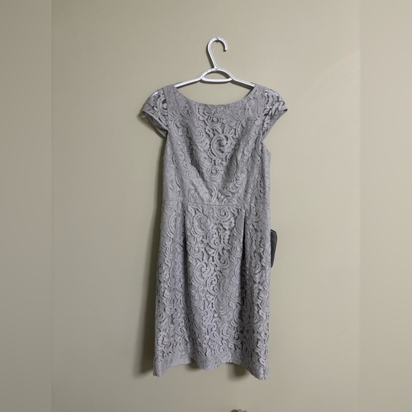 J Crew Elsa Lace Party Dress Size 8 Light Grey Bridesmaid Wedding New Formal - Picture 1 of 8